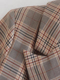 Women's Suits Loose Plaid Coat Women's Short Suit Overcoat