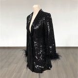 Women Evening Dress Sexy V-neck