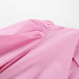 Women Dress Dress Women's Autumn Simplicity Loose Puff Sleeves A- line Skirt