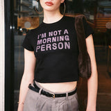 Women Tops round Neck Letter Short Sleeve T-shirt Summer Casual Top (Csm2024)