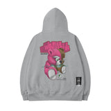 Men Hoodie Hip Hop Cartoon Bear Hooded Sweater