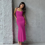 Corset Dress Autumn Sexy Pink Knit Halter Dress