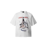 Mens T-shirts Ghost in the shell print vintage short sleeves