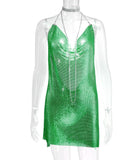 Harlem Nights Outfits Metal Sequins Dress Sexy Dress