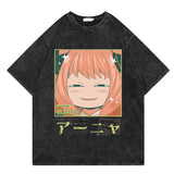 Washed retro T-shirt printed graphic casual cotton summer short sleeves