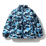 Bathing Ape Coat Double-Sided Camouflage Zipper Cotton-Padded Coat