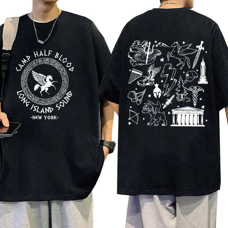 Camp Half Blood Percy Jackson T Shirt Long Island Sound Print