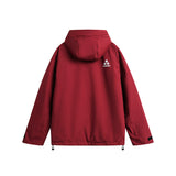Unisex Winter Cotton Coat Winter Pocket Decoration Hooded down Jacket Retro Workwear down Jacket