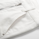 Men Sweatpants Zipper Straight-Leg Trousers Loose Casual Pants