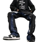 Men Jeans Black Straight Jeans Men's Loose Autumn