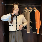 Women Knitted Cardigan Autumn and Winter Long Sleeve Knitted Cardigan Top