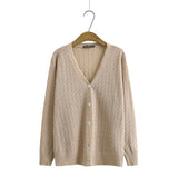 Women Sweater Knitwear Hollow-out Knitted Cardigan Women's Thin Coat Loose V-neck Sweater