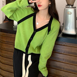 Women Knitwear Autumn V-neck Sweaters Cardigan