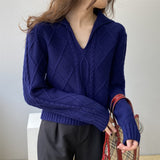 Women Winter Knitted Sweater Loose Autumn Sweater 8t8186