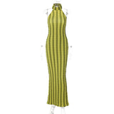 Women Dresses Spring Slim-Fitting Backless Sleeveless Dress