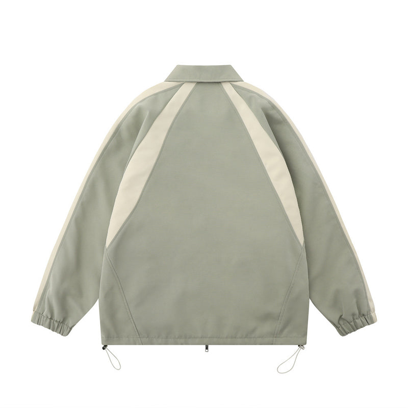 Men Jacket Coat Stitching Racing Suit Jacket Men's Autumn and Winter Loose Casual