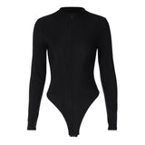 Women Jumpsuit Winter Sexy Zipper Slim-Fit Long-Sleeved Jumpsuit