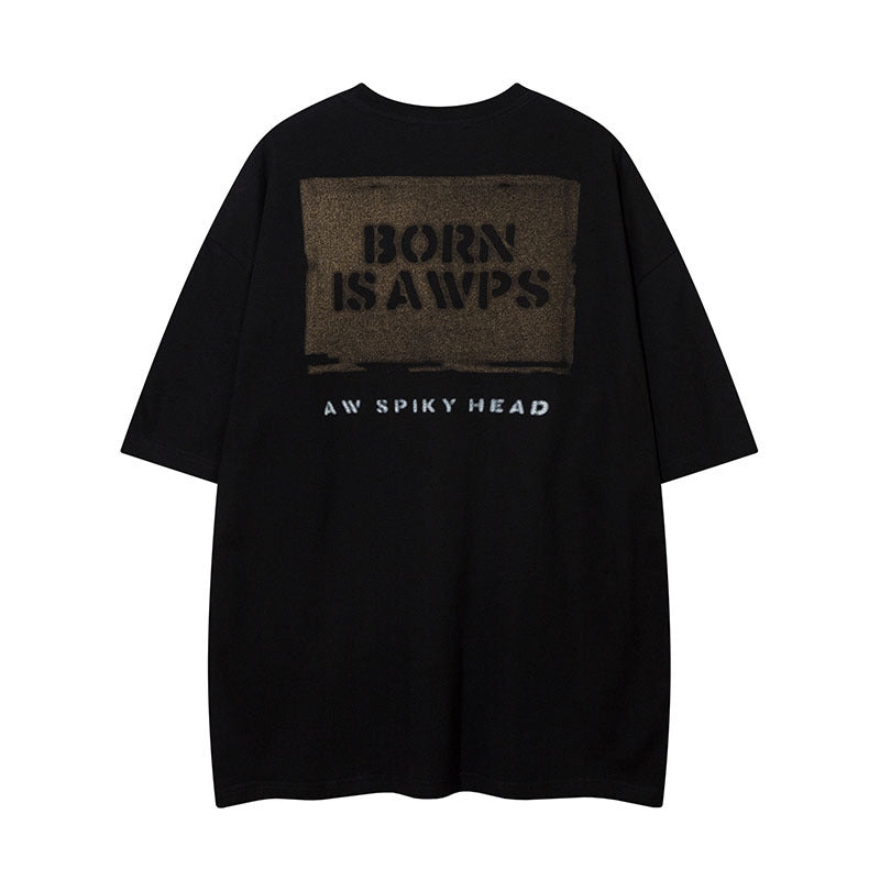 Men T Shirt Hip Hop Rap Portrait Printing Short Sleeve T-shirt