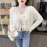Women Knitwear Fall/Winter V-neck Knitted Cardigan