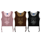 Women Vest Vintage Slim Fit Short Vest