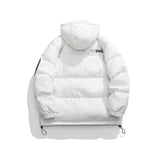 Unisex Winter Cotton Coat Zipper Decorations Hooded Cotton Coat Vintage Loose and Warm Cotton Coat