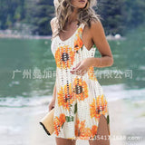 Women Knit Beach Cover Knitted Hollow Vest Blouse