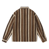 Men Jacket Coat Striped Coat Men's Loose Jacket Ins Autumn and Winter