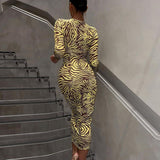 Women Dresses Winter Hollow out Long Sleeve Slim Fit Dress