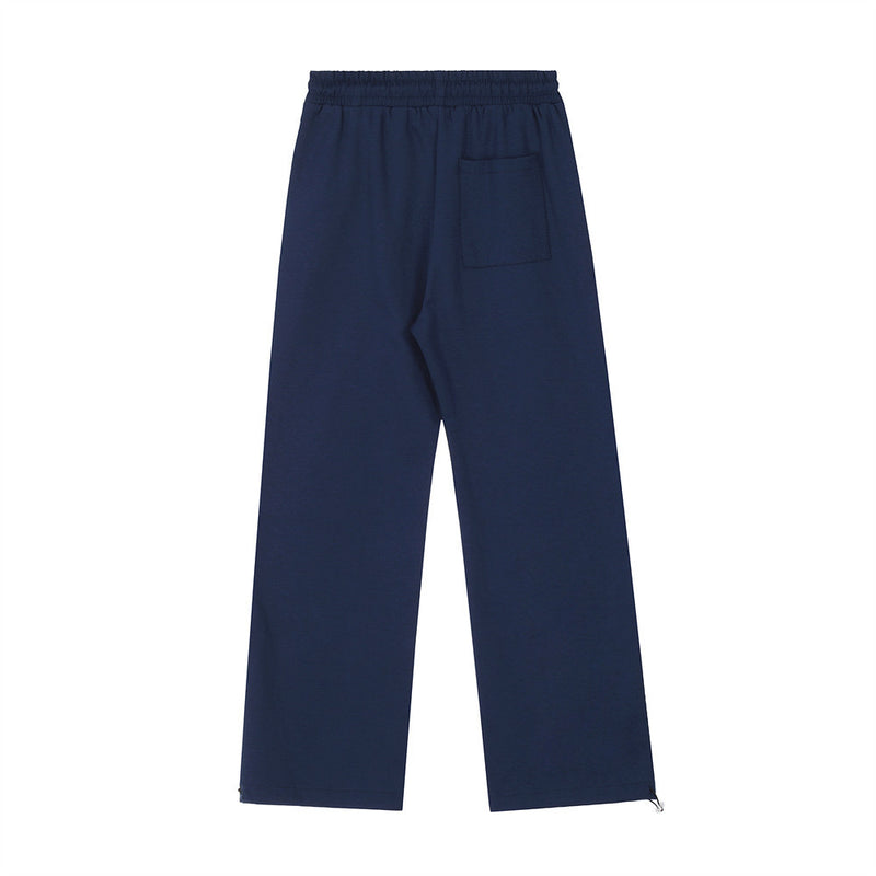 Men Sweatpants Side Stripe Stitching Straight Casual Pants