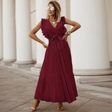 Women Date Dress Chiffon Dress Slim Fit Dress