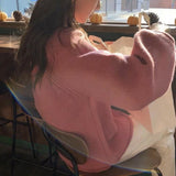 Women Knitted Pullover Casual Knitted Sweater Autumn and Winter Loose Soft Cover