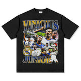 Mens Vintage Football T-Shirt MODRIC Printed Short Sleeve T-Shirt Vintage Wash