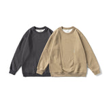 Unisex Winter Cotton Coat round Neck Sweater Retro Long Sleeve Velvet Hoodie