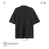 American vintage street T-shirt pure cotton retro men's and women's summer loose