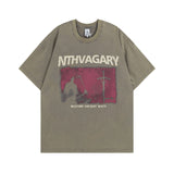 Men T Shirt Graffiti Loose Short Sleeve T-shirt