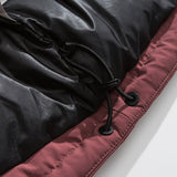 Unisex Winter Cotton Coat Three-Dimensional Pocket Hooded down Jacket Retro Workwear down Jacket