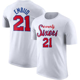 NBA T-Shirts NBA Basketball T-Shirt 76ers Harden Embiid Jersey Short Sleeve
