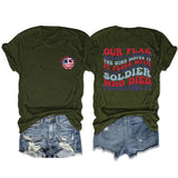 Casual T-Shirt OUR FLAG DOES NOT FLY BECAUSE Loose Short Sleeve