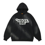 Men Hoodie Vintage Patch Letter Hooded Sweater Women's Loose Couple Autumn Hoodie