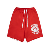 Denim Stars Shorts Letter Printed Casual Shorts