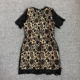 Women's Evening Dress Casual Lace Hollow Short Sleeve Dress