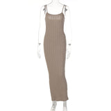 Women Dresses Winter Sexy Backless Cutout Sling Dress