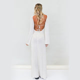 Women Knit Beach Cover Knitted Sexy Backless Dress