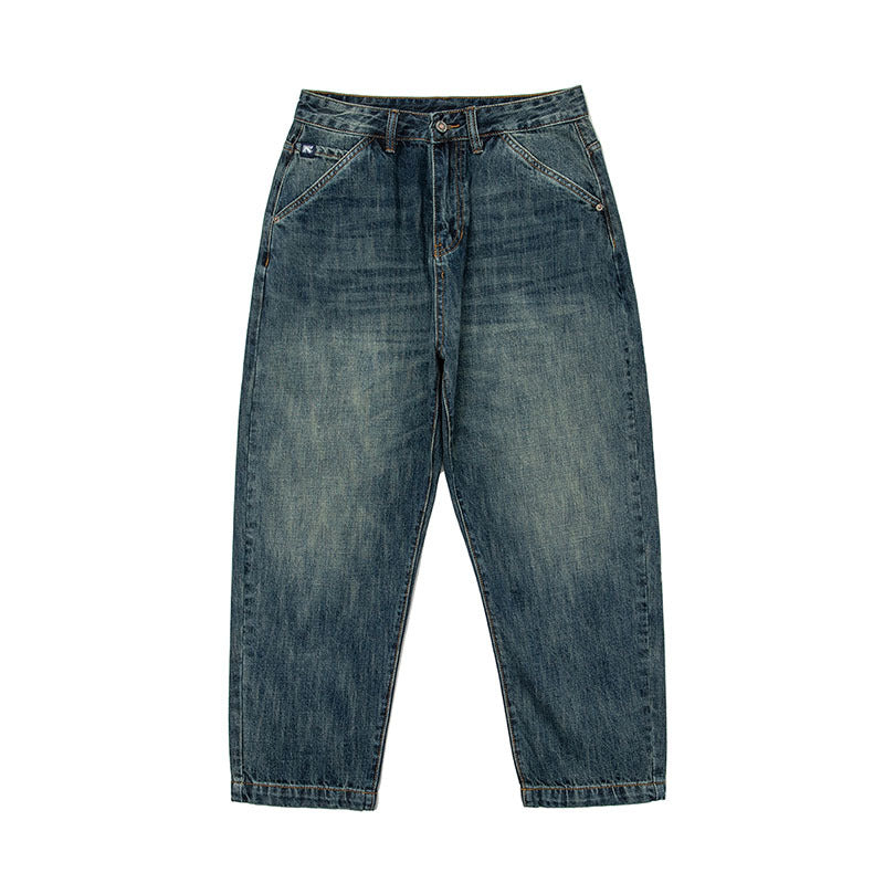Men Jeans Vintage Denim Trousers for Men and Women