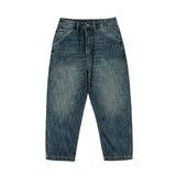 Men Jeans Vintage Straight-Leg Denim Trousers