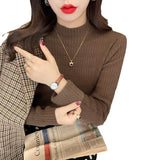 Women Knitted Pullover Autumn and Winter Turtleneck Knitted Top