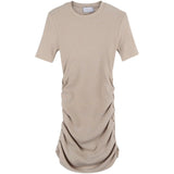 Women Dresses round Neck Hip Skirt Short Sleeve Dress