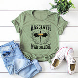Fourth Wing Basgiath War College T-shirt Retro Dragon