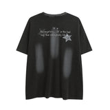 Men T Shirt Hip Hop Letters Graffiti Short Sleeve T-shirt