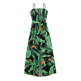 Women Date Dress Summer Sexy Sling Slit Dress